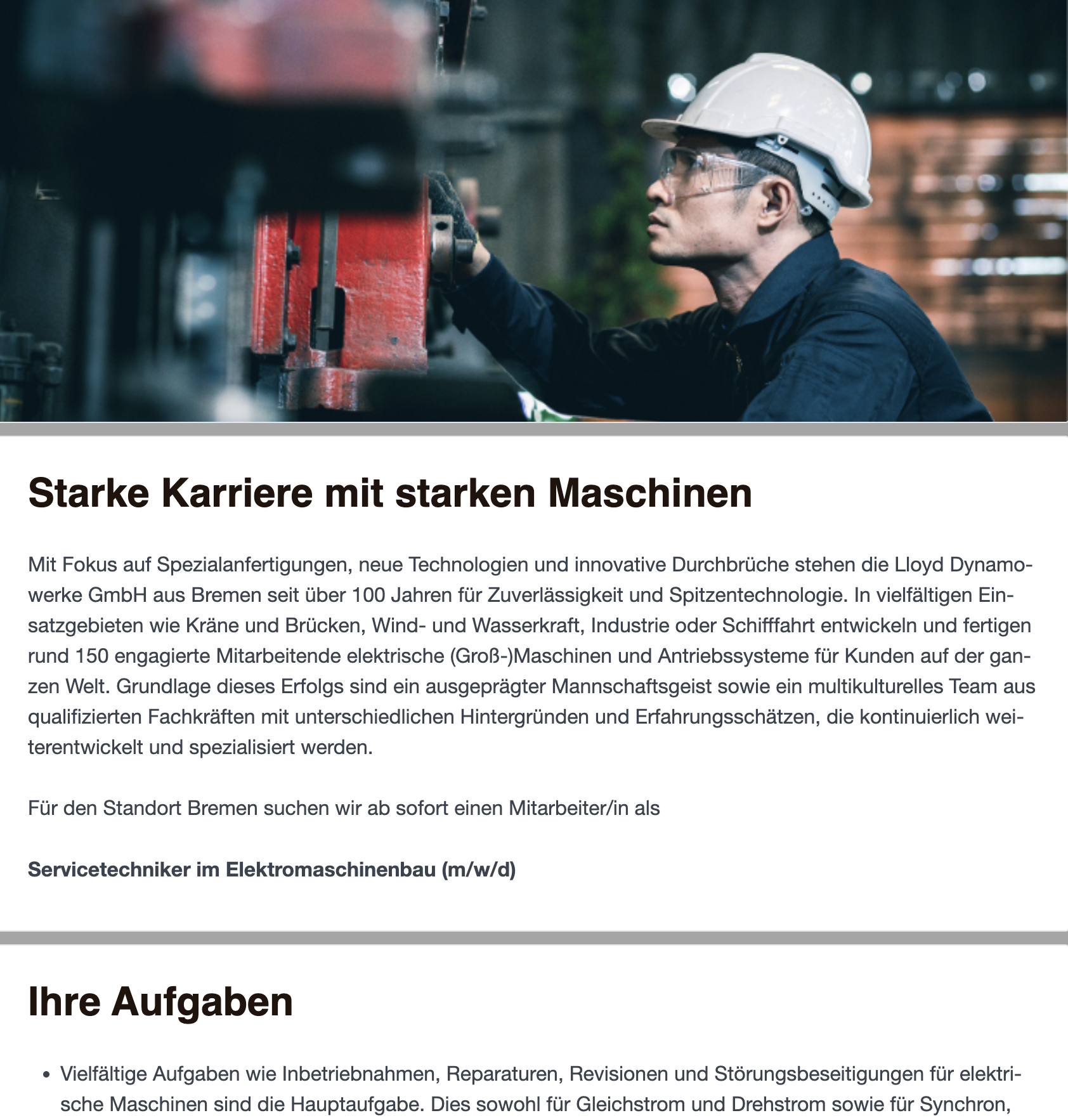 Beispiel Stellenanzeige 12